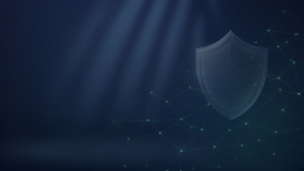 Abstract privacy and data protection banner